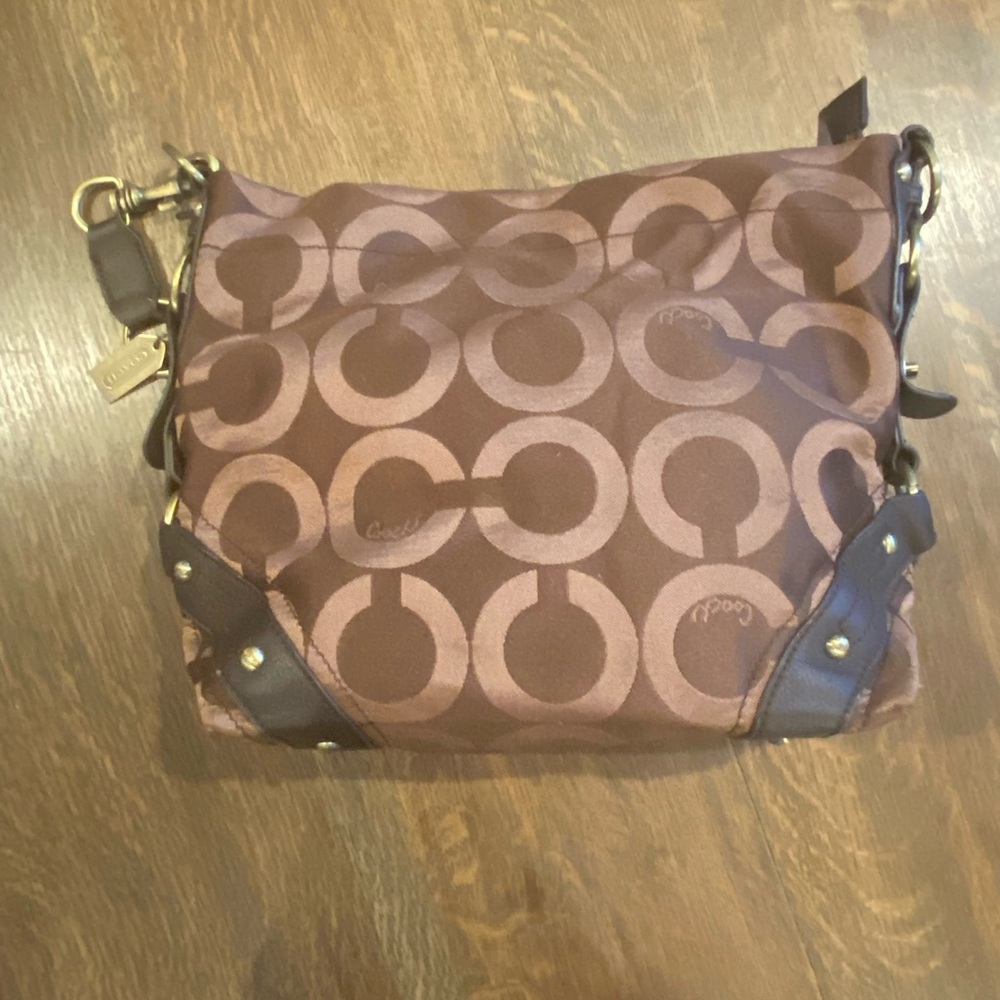 COACH Brown Shoulder Hobo Handbag